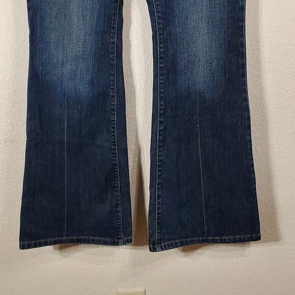 Maurices Molli Flare Womens Jeans 11/12 Long Dark Wash Denim RN 117476 - Picture 5 of 10